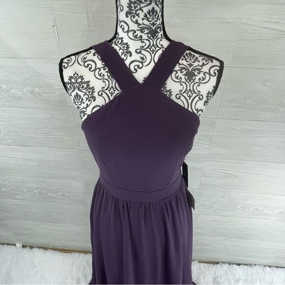 Lulu’s Air Of Romance Dusty Purple Halter Neckline Maxi Dress - Picture 4 of 9
